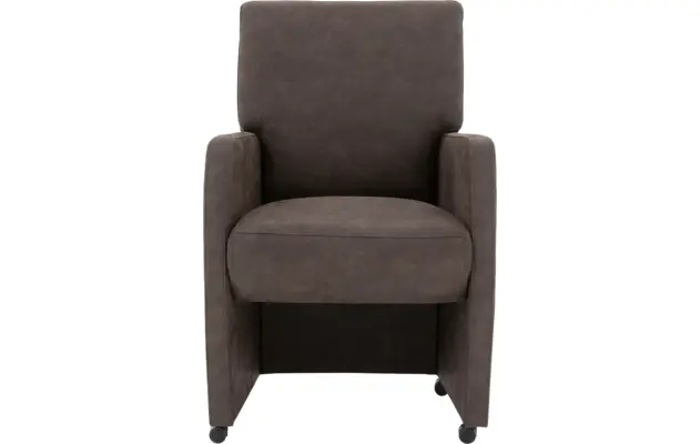 Goossens eetkamerstoel leen bruin micro leer - 8204048-03