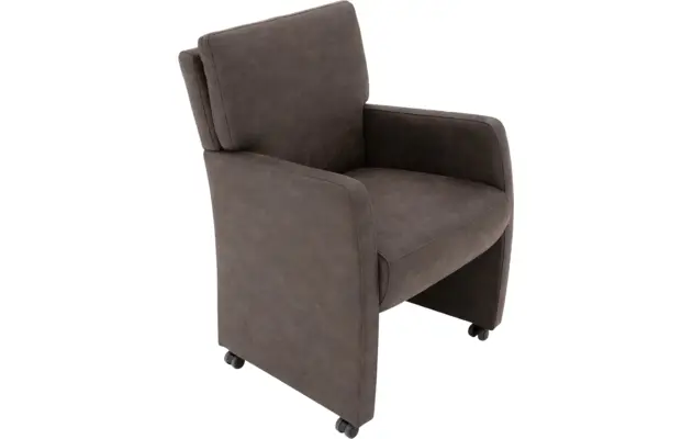 Goossens eetkamerstoel leen bruin micro leer - 8204048-04