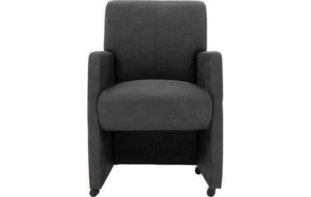Goossens eetkamerstoel alex grijs micro leer - 8204049-01