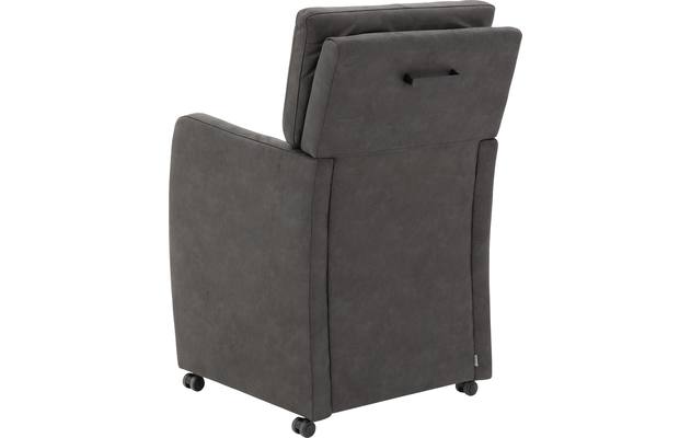 Goossens eetkamerstoel leen grijs micro leer - 8204052-02