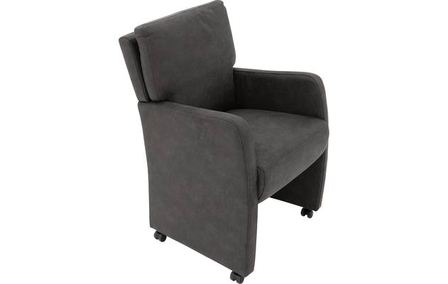 Goossens eetkamerstoel leen grijs micro leer - 8204052-04