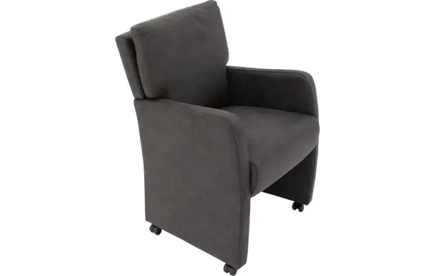Goossens eetkamerstoel leen grijs micro leer - 8204052-04