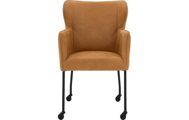 Goossens excellent eetkamerstoel leogang bruin leer - 8204087-01