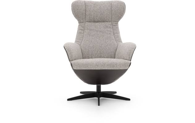 Goossens excellent relaxstoel avec zwart leer - 8204585-05