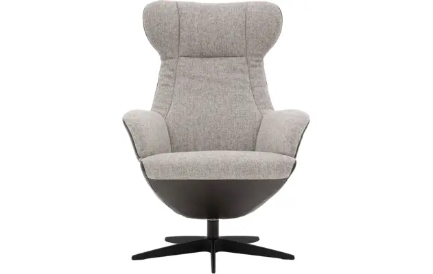 Goossens excellent relaxstoel avec zwart leer - 8204585-05