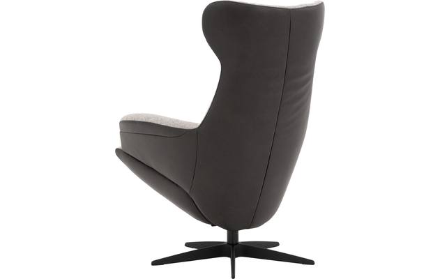 Goossens excellent relaxstoel avec zwart leer - 8204585-09