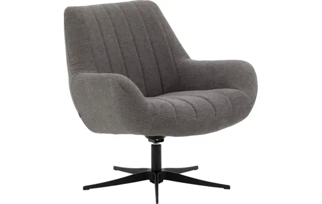Goossens draaifauteuil kamille grijs stof - 8204611-A-02