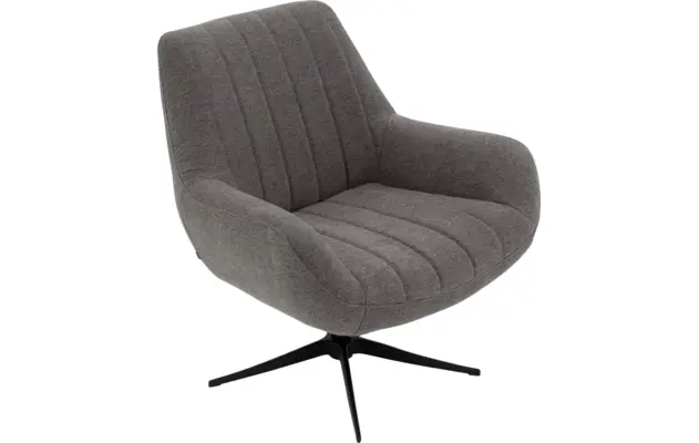Goossens draaifauteuil kamille grijs stof - 8204611-A-04