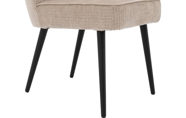 Goossens eetkamerstoel rob beige stof - 8204697-05