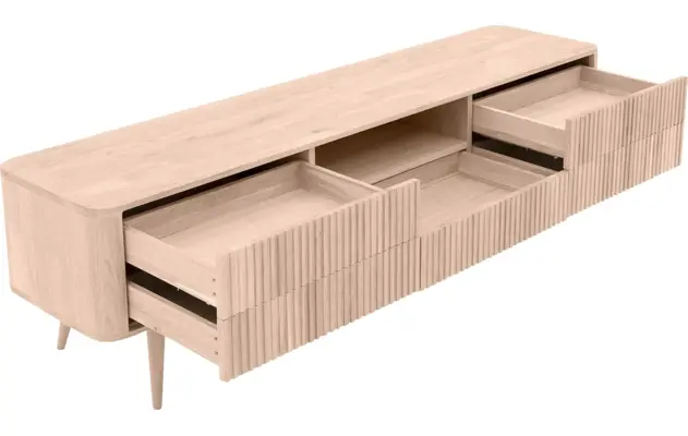Goossens tv meubel seppe wit eiken - 8204756-07