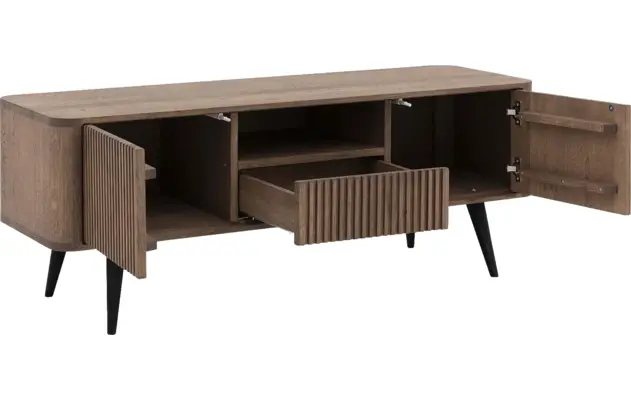 Goossens tv meubel seppe donker bruin eiken - 8204762-06