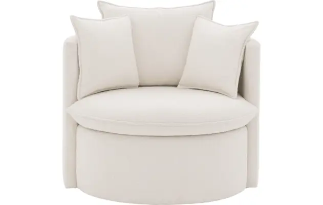 Goossens fauteuil bonne wit stof - 8205027-B-01