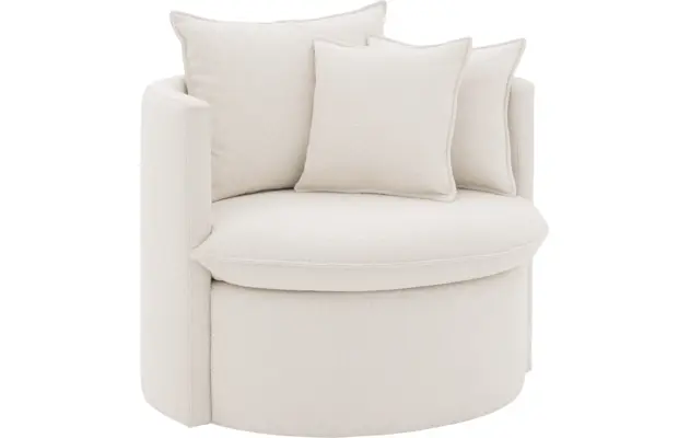 Goossens fauteuil bonne wit stof - 8205027-B-03