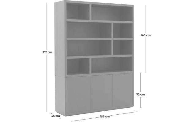 Goossens buffetkast barcelona zwart eiken - 8205161-01