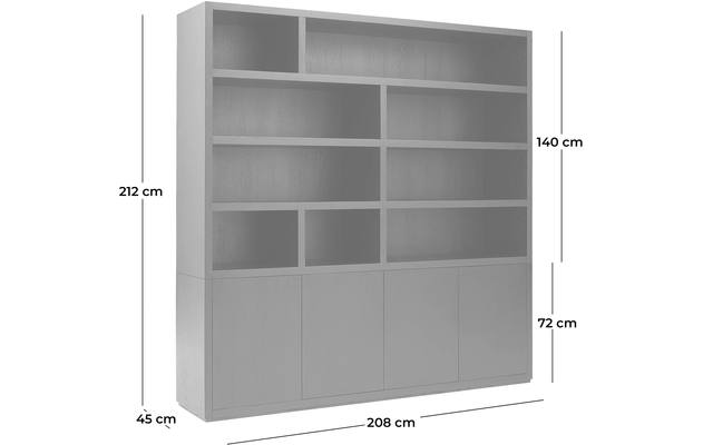 Goossens buffetkast barcelona zwart eiken - 8205162-01
