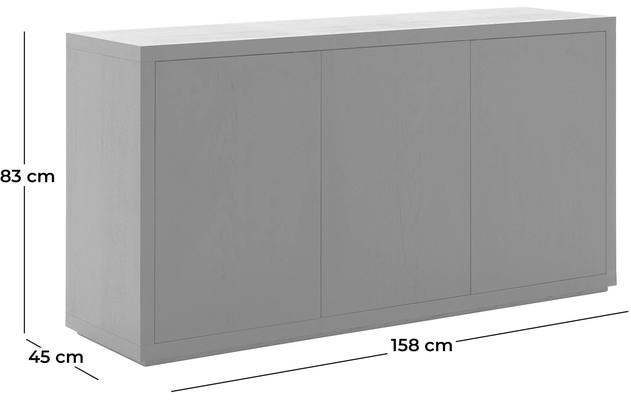 Goossens dressoir barcelona zwart eiken - 8205163-01