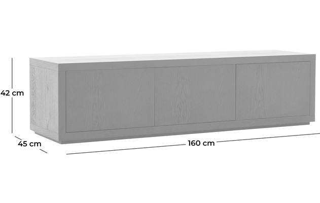 Goossens tv meubel barcelona zwart eiken - 8205170-01
