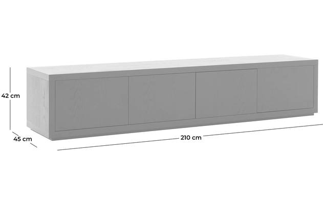Goossens tv meubel barcelona zwart eiken - 8205172-01
