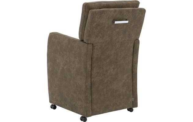 Goossens eetkamerstoel leen groen microvezel - 8205430-03