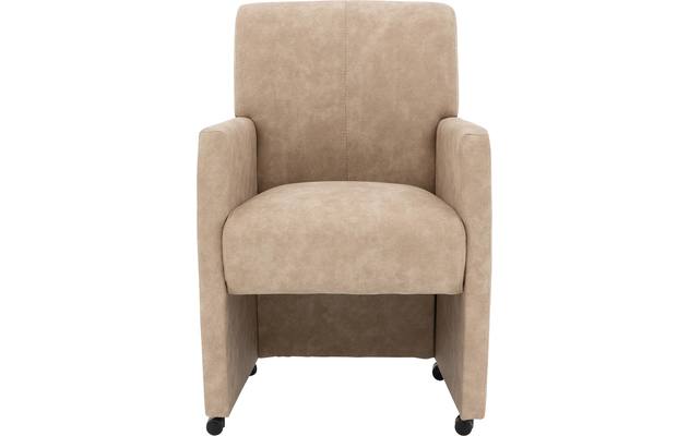 Goossens eetkamerstoel alex beige microvezel - 8205431-01