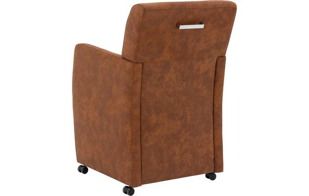Goossens eetkamerstoel alex bruin microvezel - 8205433-03