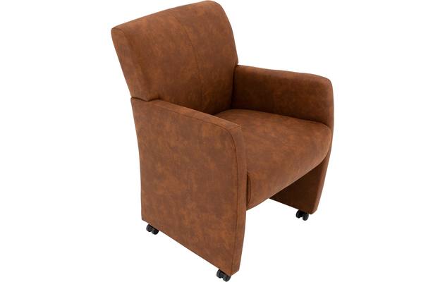 Goossens eetkamerstoel alex bruin microvezel - 8205433-04