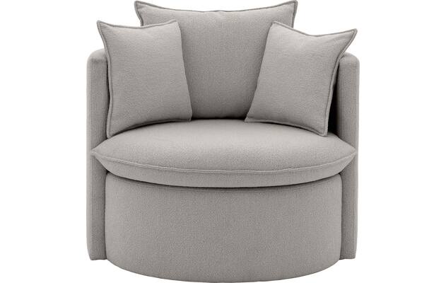 Goossens fauteuil bonne grijs stof - 8210029-B-01