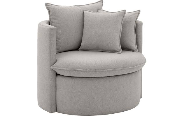 Goossens fauteuil bonne grijs stof - 8210029-B-03