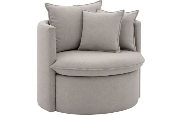 Goossens fauteuil bonne grijs stof - 8210029-B-03