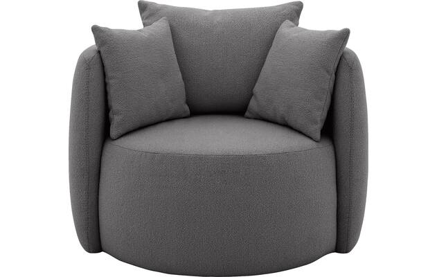 Goossens fauteuil terra grijs stof - 8210035-B-01