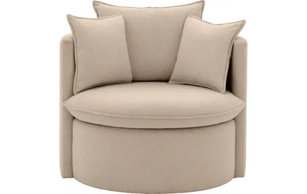 Goossens fauteuil bonne beige stof - 8210037-B-01