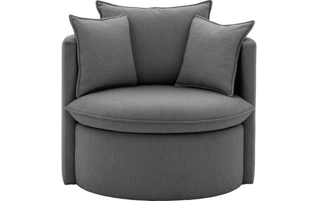 Goossens fauteuil bonne grijs stof - 8210038-B-01