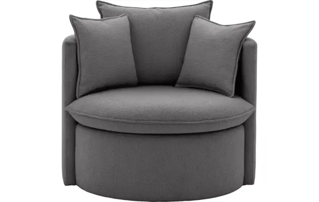 Goossens fauteuil bonne grijs stof - 8210038-B-01