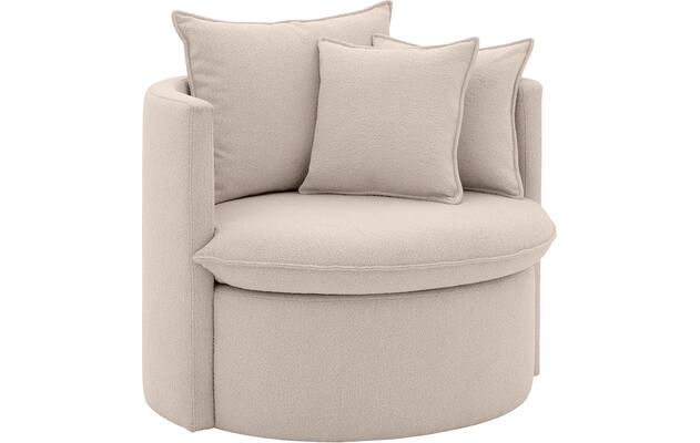 Goossens fauteuil bonne beige stof - 8210039-B-03