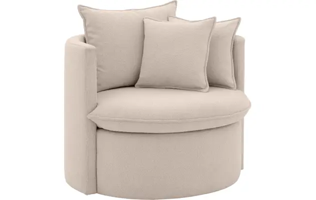 Goossens fauteuil bonne beige stof - 8210039-B-03