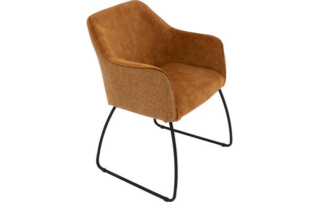 Goossens eetkamerstoel lisbet goud stof - 8210040-04