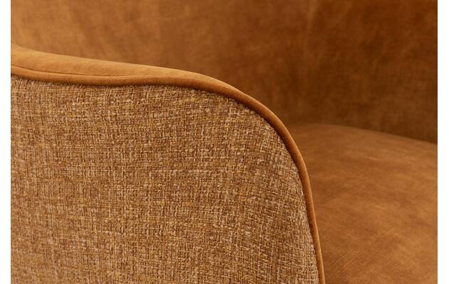 Goossens eetkamerstoel lisbet goud stof - 8210040-05