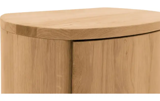 Goossens excellent nachtkastje denzo blank eiken - 8210122-05