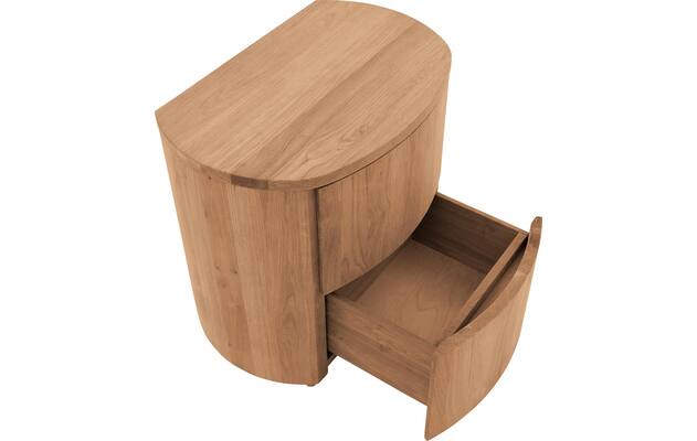 Goossens excellent nachtkastje denzo blank eiken - 8210128-04