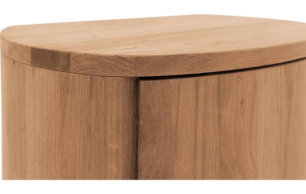Goossens excellent nachtkastje denzo blank eiken - 8210128-05