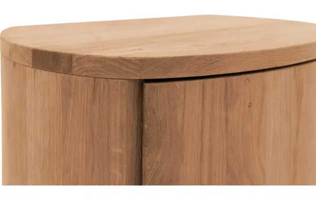 Goossens excellent nachtkastje denzo blank eiken - 8210128-05