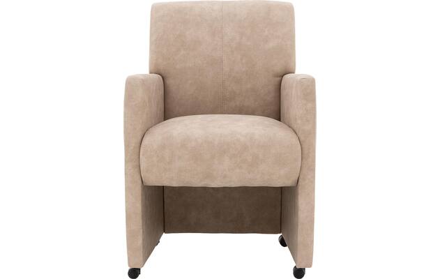 Goossens eetkamerstoel alex beige microvezel - 8210210-01