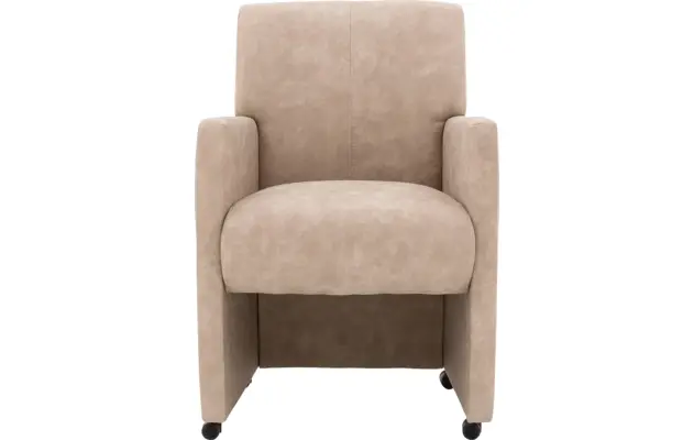 Goossens eetkamerstoel alex beige microvezel - 8210210-01