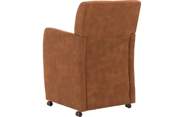 Goossens eetkamerstoel alex bruin microvezel - 8210219-03