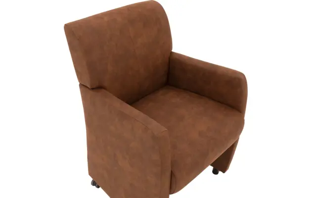 Goossens eetkamerstoel alex bruin microvezel - 8210219-04