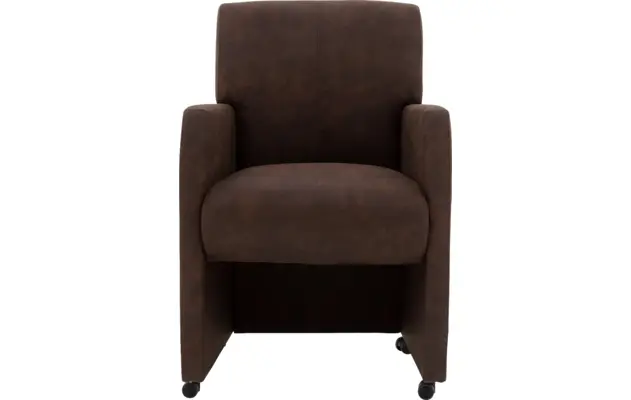Goossens eetkamerstoel alex bruin microvezel - 8210221-01