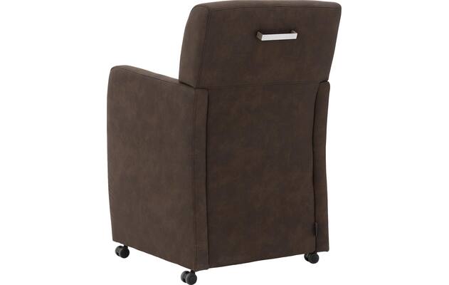 Goossens eetkamerstoel alex bruin microvezel - 8210221-03