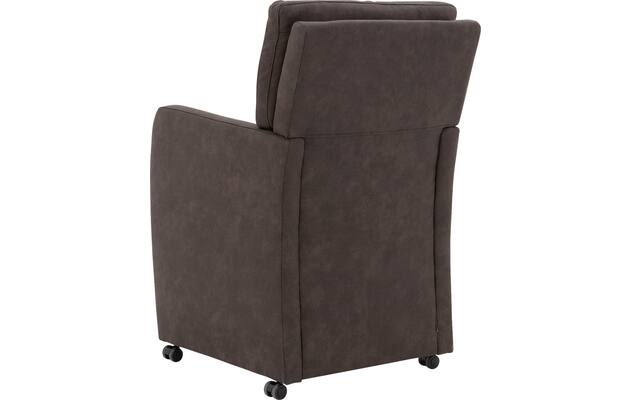 Goossens eetkamerstoel leen grijs microvezel - 8210224-03