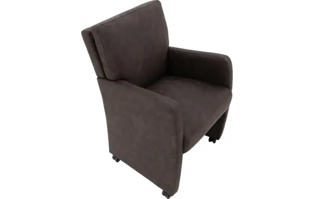 Goossens eetkamerstoel leen grijs microvezel - 8210224-04