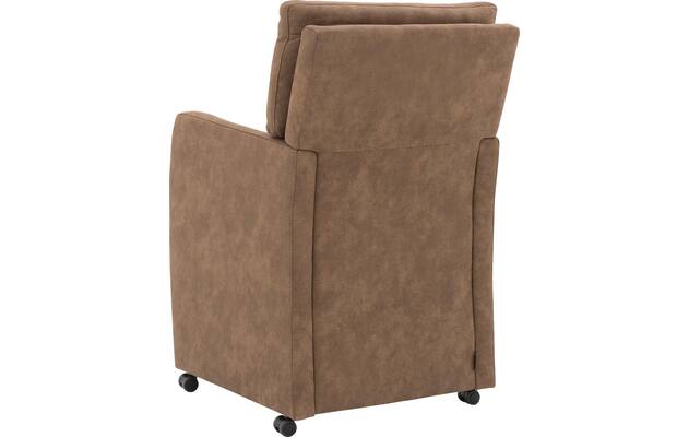 Goossens eetkamerstoel leen bruin microvezel - 8210226-03